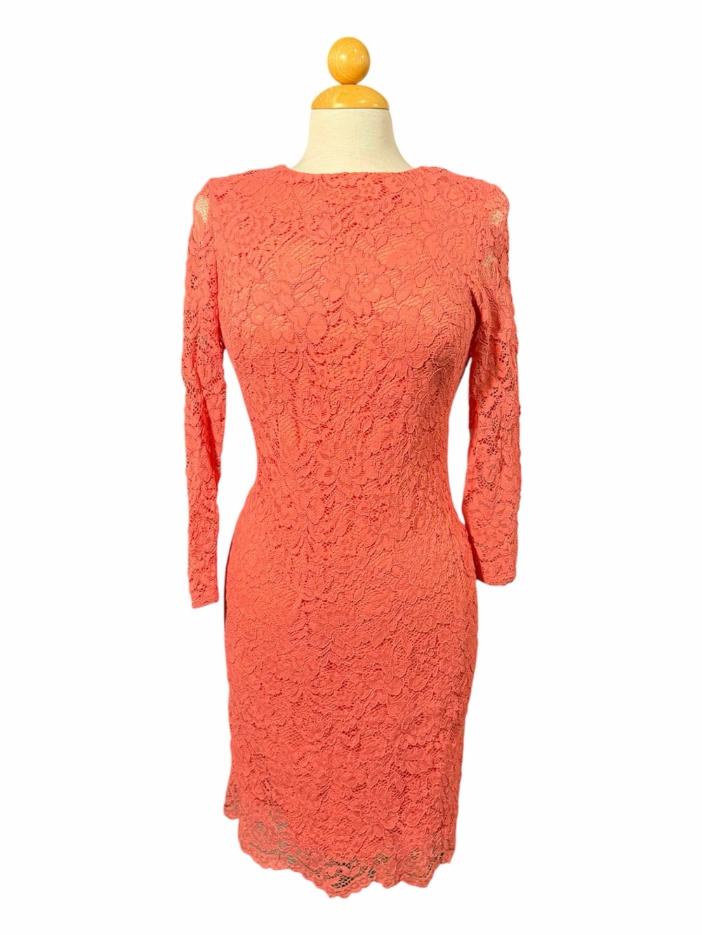 American Living Coral Lace Midi Dress